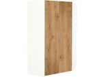 Eckkleiderschrank WIMEX "Level by fresh to go", weiß (weiß, plankeneichefarben), H:216cm, Schränke, Eckkleiderschrank