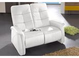 2-Sitzer EXXPO - SOFA FASHION "Tivoli, Kinosofa, bequem und komfortabel durch die Relaxfunktion", weiß (altweiß), B:140cm H:109cm T:97cm, Softlux-Kunstleder;NaturLeder;Luxus-Microfaser, »Aqua Clean« (50% Polyester, 35% Polyacryl, 15% Polyamid), Sofas, 2-Sitzer, (2-sitzig), schmale Armlehnen, hohe Rückenlehne