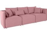 3-Sitzer OTTO HOME "Nöre", rosa (rosé), B:262cm H:86cm T:90cm, Samtoptik (100% Polyester);Struktur (100% Polypropylene);Webstoff (100% Polyester;Struktur fein (100% Polyester));Luxus-Microfaser Lederoptik (100% Polyester);Baumwoll-/Leinenmix (60% Baumwolle, 40% Leinen), Sofas, 3-Sitzer, 3 Teile, in vielen Bezugsqualitäten und Farben s. auch "Nöre"