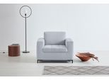 Sessel OTTO PRODUCTS "Grazzo Loungesessel, moderne Sitzheftung, bequemer Einzelsessel", silber, B:101cm H:80cm T:86cm, 100% Polyester (recycelt), Sessel, Sessel, hochwertige Stoffe aus recyceltem Material, Steppung im Sitzbereich