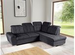 Ecksofa WERK2 "Brindisi, Multifunktion, bequem & komfortabel, Breite 263cm, L-Form", grau (anthrazit), B:263cm H:105cm T:212cm, 95% Polyester, 5% Nylon, Sofas, Ecksofa, mit verstellbaren Kopfteilen, Bettfunktion & Bettkasten