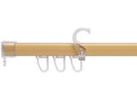U-Schiene LIEDECO "U-STORELAU01GS" Gr. 6, beige, B:1,95cm L:210cm T:1,6cm, Metall, Gardinenstangen, U-Schiene