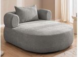XXL-Sessel HOME AFFAIRE "LUSSAC Loveseat extra tief, große Sitzfläche, Maße B/T/H: 123/158/78cm", grau, B:123cm H:78cm T:157,5cm, 100% Polyester, Sessel, XXL-Sessel, hoher Sitzkomfort und modernes Design, Sofa ohne Bettfunktion