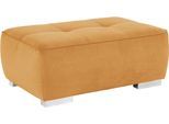 Hocker HOME AFFAIRE "Sapporo", gelb (mais), B:100cm H:40cm T:66cm, Luxus-Microfaser weich (90% Polyester, 10% Polyacryl);Struktur imprägniert (100% Polyester);Struktur fein (100% Polyester), Hocker, Hocker