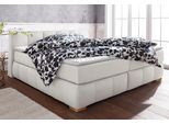 Boxspringbett HOME AFFAIRE "Chelles", beige (natur), B:207cm L:225cm, Samtoptik (100% Polyester);Bezug der Spiegelfläche Matratzendrell aus 100% Polyester;Struktur fein 100% Polyester), Komplettbetten, Boxspringbett, inkl. Kaltschaumtopper, in 5 Breiten und 3 Matratzenarten