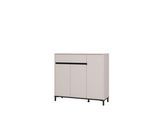 Schuhkommode HOME AFFAIRE "Flannan, Schuhregal, Schuhschrank, Gesamthöhe 109,5 cm", kaschmir, B:118,5cm H:109,5cm T:40cm, Holzwerkstoff, Sideboards, Schuhkommode, sechs Regale und eine Schublade, Gesamtbreite 118,5 cm