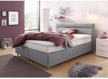 Boxspringbett, grau (strukturstoff grau), ohne LED-Beleuchtung, Liegefläche B/L: 180cm x 200cm, H3, Bonnell-Federkernmatratze, Bezug Unterbox und Kopfteil: Strukturstoff (77% Polyester und 23% Viskose);Bezug Obermatratze 100% Polyester, waschbar bis 60C, WESTFALIA SCHLAFKOMFORT, Komplettbetten, Boxspringbett, wahlweise mit LED-Beleuchtung