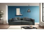 Big-Sofa HOME AFFAIRE "Suyana mit Federkern, B/T/H: 304/135/69 cm, Zierkissen + Kissenrollen", grau (anthrazit), B:304cm H:69cm T:135cm, 100% Polyester, Sofas, Big-Sofa, grosszügiges, gemütliches Megasofa, viel Platz zum Relaxen, Cord-Bezug