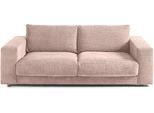 2-Sitzer 3C CANDY "Enisa softig und legeres Big-Sofa, bequem und komfortabel", rosa (rosé), B:230cm H:85cm T:127cm, 88% Polyester, 12% Polyacryl, Sofas, 2-Sitzer, Zeitloses und stylisches Loungemöbel, in Breitcord