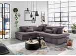 Ecksofa "SO 4100 mit komfortablen Federkern und Kopfteilverstellung", grau (grau 20), B:291cm H:80cm T:226cm, SET ONE BY MUSTERRING, Sofas, Ecksofa, wahlweise mit Bettfunktion und Sitztiefenverstellung, L-Form