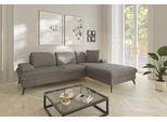 Ecksofa SIT & MORE "Morris Jubi L-Form, B: 247 cm", grau (taupe), B:247cm H:83cm T:171cm, 100% Polyester, Sofas, Ecksofa, mit Armteilfunktion & 1 Zierkissen, optional Bettfunktion