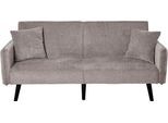 Schlafsofa JAHNKE "CHILLAX DOT", platingrau, B:191cm H:83cm T:84cm, Sofas, Schlafsofa, mit Relax-und Schlaffunktion, inkl. Kissen, Breite 191 cm