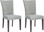 4-Fußstuhl HOME AFFAIRE "Aspen", grau (hellgrau, wenge), B:46cm H:94,5cm T:59cm, Polyester, Stühle, 4-Fußstuhl, Beine aus massiver Buche, wengefarben lackiert