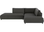Ecksofa MUSTERRING "Lucia", grau (anthrazit), B:304cm H:81cm T:224cm, 100% Polyester, Sofas, Ecksofa, mit großem Longchair, verschiedene Farben, B304 x T224 cm
