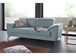 2-Sitzer SIT & MORE "Percy", blau (aqua), B:197cm T:112cm, Sofas, 2-Sitzer, 12 cm Fußhöhe, Sitztiefenverstellung, wahlweise Kopfteilverstellung