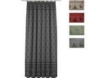 Vorhang WIRTH "Romo" Gr. 1, beige (creme), B:135cm H:145cm, Jacquard, Baumwolle, Polyester, Gardinen, Vorhang