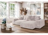 Ecksofa HOME AFFAIRE "LAKESIDE mit Bettfunktion und Bettkasten, B/T/H 257/166/84 cm", beige (hellbeige), B:256,5cm H:84cm T:166cm, 100% Polyester, Sofas, Ecksofa, L-Form, Recamiere beidseitig montierbar, mit Wellenunterfederung