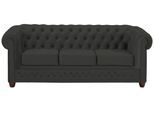 Chesterfield-Sofa HOME AFFAIRE "New Castle", grau (graphit), B:203cm H:72cm T:86cm, Sofas, Chesterfield-Sofa, mit hochwertiger Knopfheftung in Chesterfield-Design, B/T/H: 203/86/72