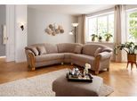 Ecksofa HOME AFFAIRE "Milano Vintage, L-Form", beige, B:233cm H:83cm T:81cm, Sofas, Ecksofa, mit Federkern, Bezug in Lederoptik, incl. 4 Zierkissen