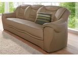3-Sitzer SIT & MORE "Bansin", braun (cappuccino), B:198cm H:94cm T:95cm, Luxus-Microfaser ALTARA NUBUCK (100% Polyester);SOFTLUX-Kunstleder;NaturLEDER (echtes Rindsleder)/Korpus SOFTLUX-Kunstleder, Sofas, 3-Sitzer, inklusive Federkern