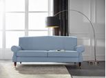 3-Sitzer HOME AFFAIRE "Rennes", blau (blau uni), B:200cm H:90cm T:93cm, Samtoptik ( 100% Polyester);Baumwollmix (50% Baumwolle, 50% Polyester), Sofas, 3-Sitzer, in Samtoptik oder Baumwoll-Mix