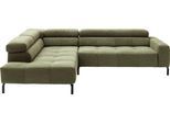 Ecksofa HOME AFFAIRE "Claya, L-Form, incl. Kopfteilverstellung, Breite 276 cm", grün (moos), B:276cm H:71cm T:219cm, 95% Polyester, 5% Nylon, Sofas, Ecksofa, wahlweise elektrischer Sitzvorzug