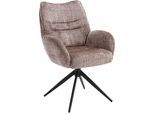 Esszimmerstuhl HOME AFFAIRE "Ronda", taupe, schwarz, taupe, B:64cm H:94cm T:69cm, Stühle, Esszimmerstuhl