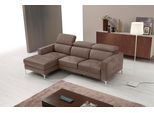 Ecksofa EGOITALIANO "Matt, erstklassiger Sitzkomfort, aufwendige Detailverarbeitung, L-Form", braun (mud), B:247cm H:100cm, Luxus-Micofaser Lederoptik (100% Polyester) ist ein neues technisches Gewebe mit einem visuellen und taktilen Aspekt, der dem Nubuk sehr nahe kommt, mit innovativen Eigenschaften. Seine außerordentliche Weichheit kommt von einem exklusiven Produktionsprozess, der Unreinheiten