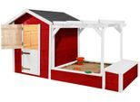 Spielhaus WEKA "Tabaluga Spielplatz Drachenhöhle", rot, Spielhäuser, KinderB:286cm T:153cm, Holzwerkstoff, Spielhaus, BxTxH: 286x153x154 cm, B:286cm T:153cm