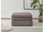 Hocker HOME AFFAIRE "PIAGGE", braun (hellbraun), Webvelours, Hocker, Hocker, Hochwertiger Cord, passend zum Loveseat PIAGGE