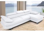 Ecksofa COTTA "Solution L-Form", weiß (altweiß), B:286cm H:73cm T:167cm, Sofas, Ecksofa, mit Arm- & Kopfteilverstellung, wahlweise mit Bettfunktion