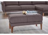 Hockerbank "CR.450, Sitzbank", lila (purpurviolett, steingrau 044, 69), B:93cm H:45cm T:48cm, Chenille COCO (72% Polyester 15% Baumwolle 13% Polyacryl), CREATION BY ROLF BENZ, Hocker, Hockerbank, Füße aus Massivholz