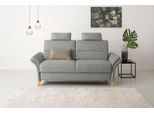 3-Sitzer HOME AFFAIRE "Westerland", grau (hellgrau), B:186cm H:90cm T:89cm, 100% Polyester, Sofas, 3-Sitzer, Federkern-Polsterung. wahlweise mit Armlehnfunktion