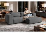 Ecksofa OTTO HOME "TIARRA Design-Sofa mit Ottomane recht/links bestellbar, Breite 241 cm", anthrazit, B:241cm H:76cm T:168cm, 100% Polyester, Sofas, Ecksofa, L-Form mit hochelastischer Schaum und Wellenunterfederung