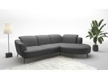 Ecksofa SIT & MORE "Zoe", grau (dunkelgrau), B:309cm H:87cm T:199cm, 95% Polyester, 5% Polyamid, Sofas, Ecksofa, ink.Sitztiefenverstellung, wahlweise mit Kopfteilverstellung