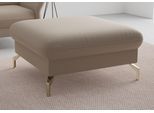 Hocker SIT & MORE "Fashion", grau (taupe), B:89cm H:45cm T:89cm, Hocker, Hocker, inklusive Federkern, mit satinierten Nickelfüßen
