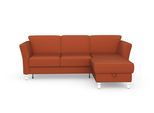 Ecksofa SIT & MORE "Visby L-Form", orange (terra), B:248cm H:87cm T:162cm, Sofas, Ecksofa, wahlweise mit Bettfunktion und Bettkasten, frei im Raum stellbar