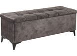 Truhenbank ED EXCITING DESIGN "Oregon", braun, B:139cm H:58cm T:50cm, 100% Polyester, Sitzbänke, Truhenbank, Breite 140cm, Bettbank mit Stauraum