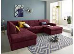 Wohnlandschaft DOMO COLLECTION "Topper, elegant und zeitlos, komfortabel, U-Form", lila (beere), B:320cm H:78cm T:213cm, Sofas, Wohnlandschaft, wahlweise mit Bettfunktion