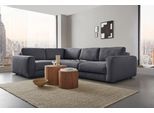 Ecksofa HOME AFFAIRE "Bloomfield, Breite 304cm, Mega Polsterecke mit viel Platz, L-Form", grau (graphite), B:224cm H:84cm T:304cm, 92% Polyester 8% Nylon, Sofas, Ecksofa, extra tiefe Sitzfläche, wahlweise mit Sitztiefenverstellung