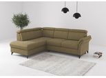 Ecksofa SIT & MORE "Glendale, L-Form", braun (olive), B:247cm H:84cm T:193cm, 100% Polyester, Sofas, Ecksofa, inkl. Kopfteilverstellung, wahlweise mit Vorziehsitz und Bettkasten