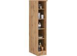 Küchenregal KOCHSTATION "KS-Samos", braun (wotaneiche), B:30cm H:165cm T:60cm, Holzwerkstoff, Regale, Küchenregal, Breite 30 cm