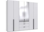 Drehtürenschrank WIMEX "Mugano", weiß, griffe schwarz, B:270cm H:236cm T:58cm, Holzwerkstoff, Schränke, Drehtürenschrank, in vielen Breiten, 208 oder 236 cm hoch, Made in Germany
