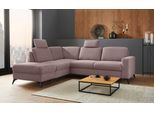 Ecksofa HOME AFFAIRE "Lolland L-Form", grau (taupe), B:249cm H:88cm T:212cm, Struktur imprägniert - feucht abwischbar (100% Polyester);Struktur Flausch (90% Polyester, 10% Polyamid);Luxus-Microfaser ALTARA NUBUCK (100% Polyester), Sofas, Ecksofa, Wahlweise mit Bettfunktion und Stauraum, auch mit abwischbarem Bezug
