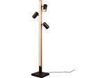 TRIO LEUCHTEN LED Stehlampe "Marley", schwarz-weiß (schwarz matt weiß), 1, H: 130cm, 1 Stk., Leuchten, verstellbare GU10-Spots exkl. Leuchtmittel, Deko-LED am Leuchtenfuß, LED Stehlampe