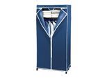Stoffschrank WENKO "Modell Air", blau (dunkelblau), B:75cm H:160cm T:50cm, Kunststoff, Metall, Schränke, Stoffschrank, Stoffschrank mit Kleiderstange, Ablage & Reißverschluss, Vlies
