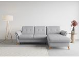 Ecksofa SIT & MORE "Göteborg", silber, B:268cm H:90cm T:176cm, Sofas, Ecksofa, Sitztiefenverstellung und Federkern, wahlweise mit Bettfunktion