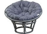 Relaxsessel HOME AFFAIRE, grau, B:100cm H:60cm T:100cm, Sessel, Relaxsessel, Handgeflochten
