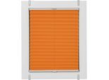 Plissee SUNLINES "One Size Style Crepe", orange (orange, grau, grau), B:40cm H:190cm, Obermaterial: 85% Polyester, 15% sonstige Fasern, Plissees, Plissee, Zubehörfarbe grau, zum Klemmen