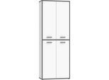 Aktenschrank FORTE "Keflav", weiß, B:84,5cm H:226,4cm T:41,5cm, Dekorfolie, FSC-zertifizierter Holzwerkstoff, Schränke, Aktenschrank, Breite 84,5 cm